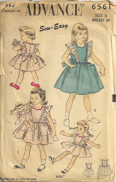 50s pinafore dress