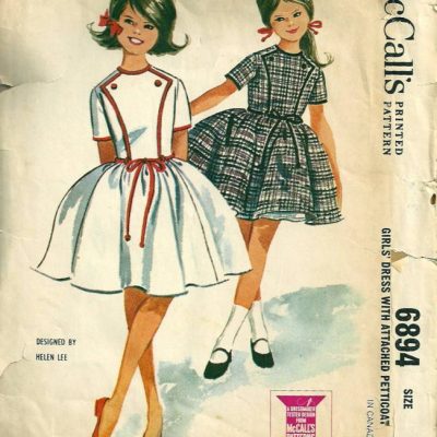 McCalls 5530 1960s Helen Lee Girls Dress Petticoat and Apron Pattern ...