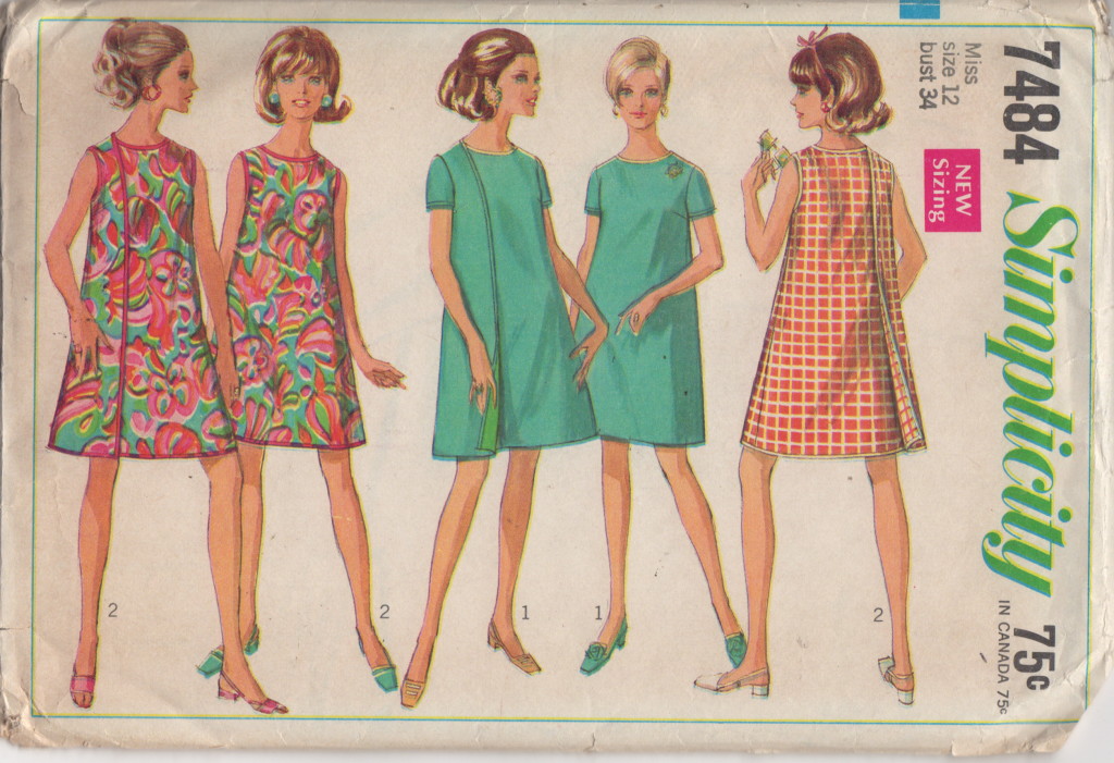 1960s Simplicity 4746 Vintage Sewing Pattern Misses Shirtwaist