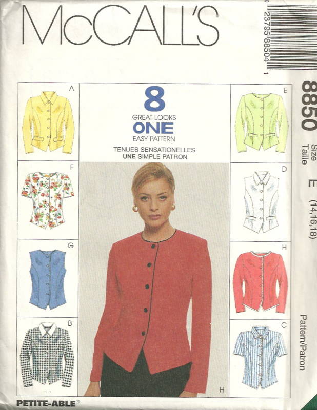 Simplicity 8850 Millennium Jacket Skirt and Pants Pattern Size 8 - 14 ...