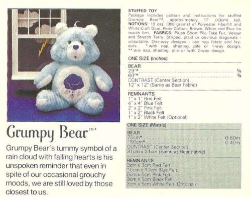 butterick teddy bear pattern