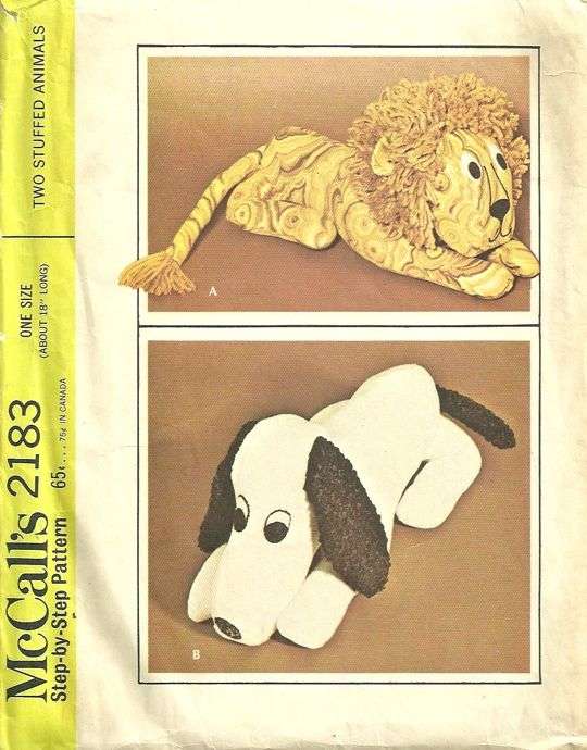 stuffed animal patterns mccalls