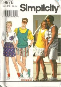 Simplicity 9978 Misses and Mens Easy Pullover Tops and Shorts Pattern ...