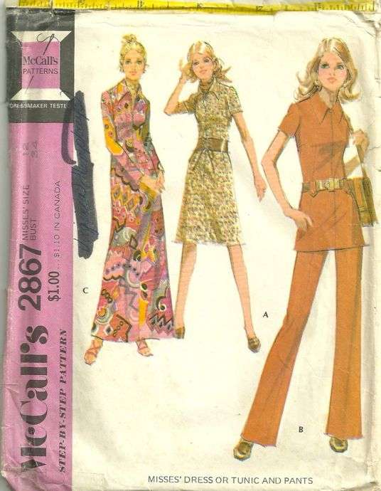 70s RETRO Girls Lace Up Dress Tunic and Pants Pattern McCALLS 2482 Hip – A  Vintage shop